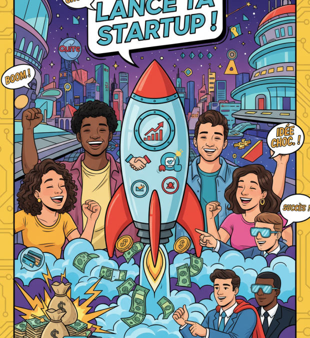 Firefly_Gemini Flash_une photoen francais qui représente -lancer ta startup- pour des jeunes au sens t'as 419454